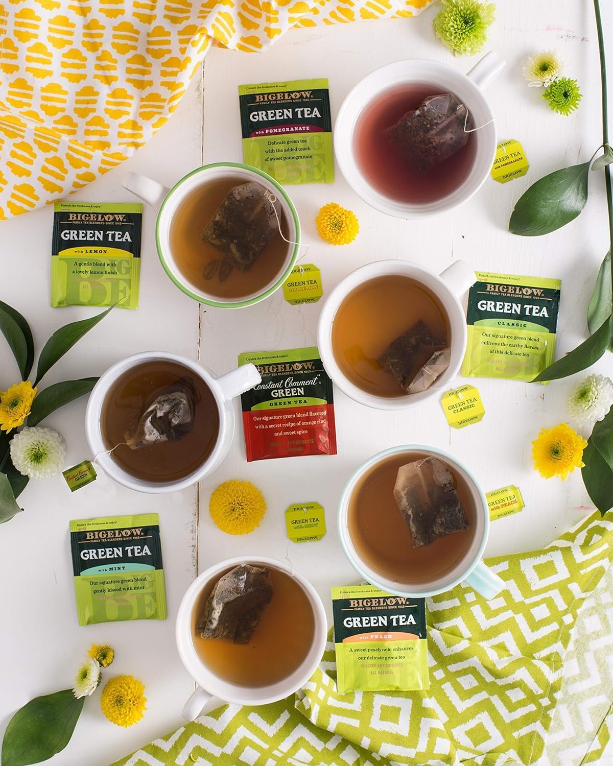 Bigelow Tea Green Tea Variety Pack, 20 Count (Pack of 6)