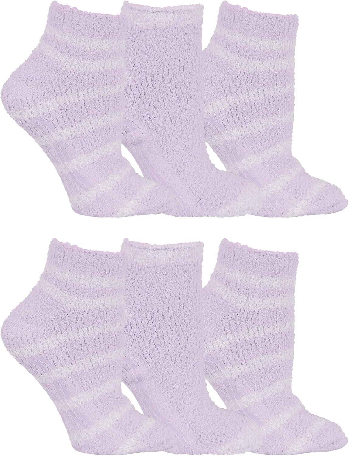 Dr. Scholl's Womens Low Cut Soothing Spa - Lavender & Vitamin E Infused 2 3 Pair Packs Bottom Grippers Sock, Blue, Pink/Blue, 4-10 US