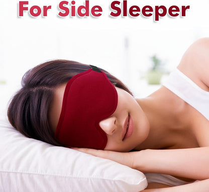 Sleep Eye Mask for Men Women, Lash Extensions 3D Sleeping Mask, Travel Blackout Night Blindfold Eye Shade Cover with Adjustable Strap (Black)