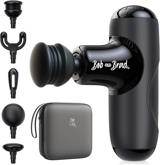 BOB AND BRAD Q2 Pro Mini Massage Gun with Heat and Cold, Pocket-Sized Deep Tissue Massager, HSA Portable Percussion Muscle Massager Gun, Ultra Small & Quiet Muscle Massager, FSA Eligible