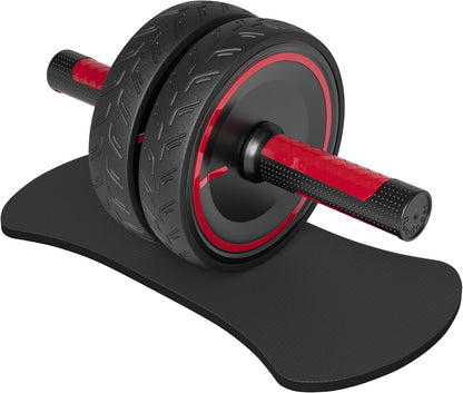 READAEER Ab Roller Wheel, Heavy Duty Workout Equipment for Home Gym, Professional Metal Handle with Rubber Surface Abdominal Exercise Wheel for Strength Training, Ab Wheel with Knee Pad