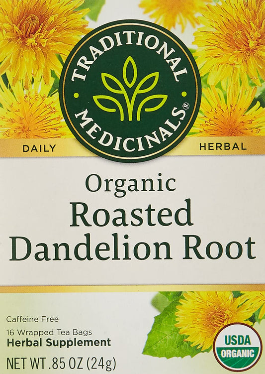 Traditional Medicinals Roasted Dandelion Root Herbal Tea, 16 ct