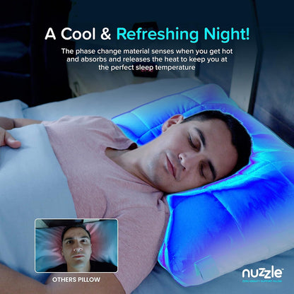 Nuzzle Cooling Adjustable Pillow for Side Sleepers,Queen Size Bed Pillow 4 Pack – Hotel Luxury Neck Support, Height Adjust Soft Sleeping Pillow for Back, Stomach or Side Sleepers-Home Gift