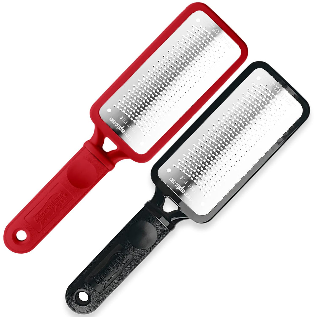 Microplane Colossal Foot File Scraper - The Original Stainless Steel Foot Rasp, Dead Skin/Callus Remover for Feet, Gentle Foot Scrubber, Pedicure Tools for Salon-Quality Foot Care, Black