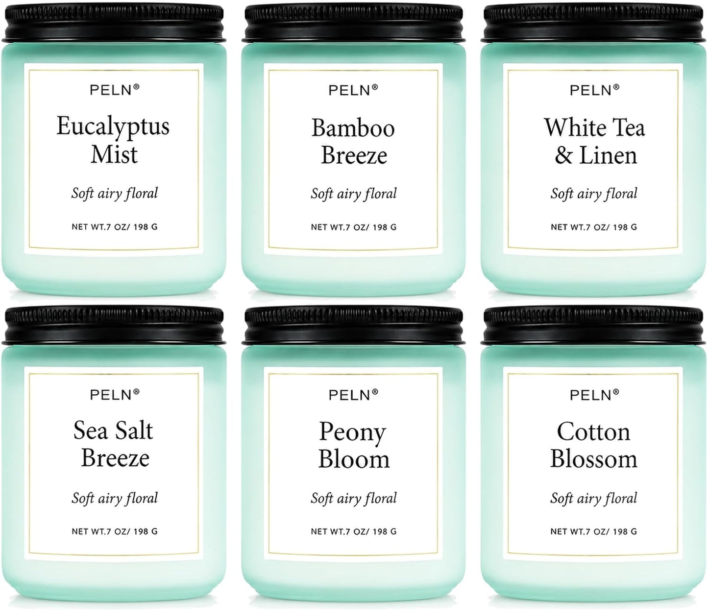 Scented Candles Gift Set, Long Lasting 6 Pack Aromatherapy Candles for Home, 42 oz 300 Hour Burn, Lavender Jasmine Vanilla Sage Sandalwood Rose Eucalyptus Mint, Gifts for Women