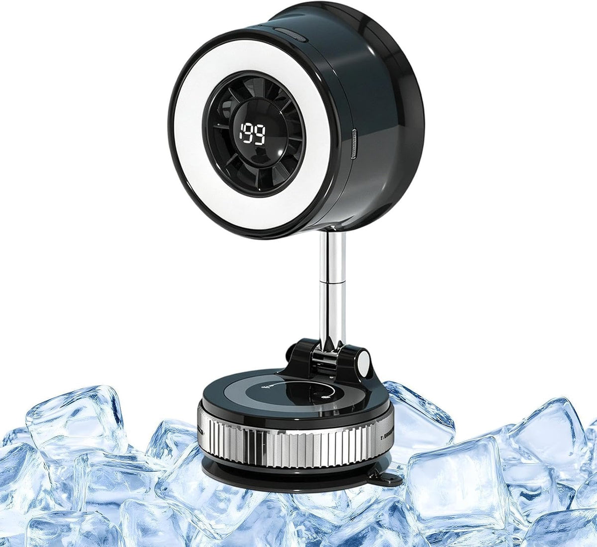 Portable Fan for Travel 199 Wind Speeds 360 Degree Adjustable Suction Cup