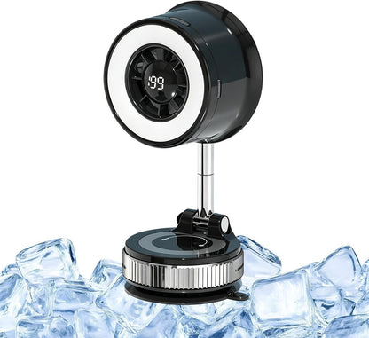 Portable Fan for Travel 199 Wind Speeds 360 Degree Adjustable Suction Cup