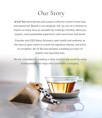 Art of Tea Organic French Lemon Ginger 1.5oz Loose Leaf Tea Tin, Caffeine Free Herbal Tea, Organic Rooibos & Lemongrass Ginger Tea, Premium Loose Leaf Herbal Tea for Relaxation & Digestion