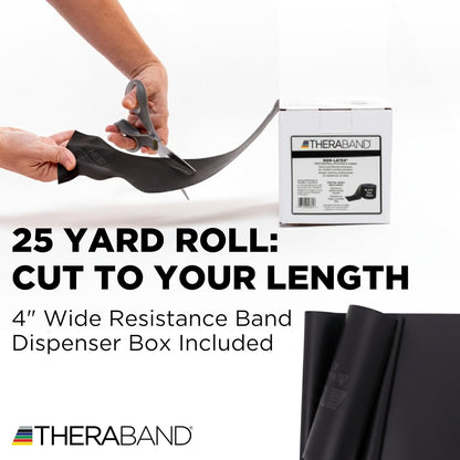 THERABAND Resistance Band, Gold, Max, 25-Yard Roll, Latex-Free, Elastic Band for Exercise, Physical Therapy, Yoga, Pilates, Stretching, Home Workouts, Color-Coded for Easy Resistance Levels