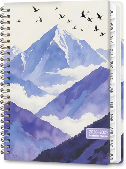 Planner 2026-2027, Weekly and Monthly Calendar Planner, JUL 2026 - JUN 2027 | Academic Year, Daily Agenda Book, A5(6.3'' x 8.5''), Sprial Bound, Inner Pocket, Office School Use