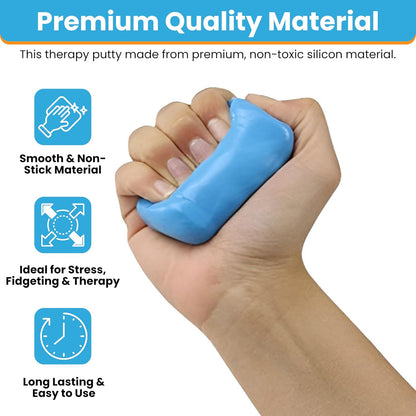 FlintRehab Therapy Putty for Teens & Adults (4 Pack, 3 Oz Each) - Putty for Hand Therapy, Fidgeting & Stress Relief - Non-Toxic Resistive Exercise Putty for Hand Strengthening