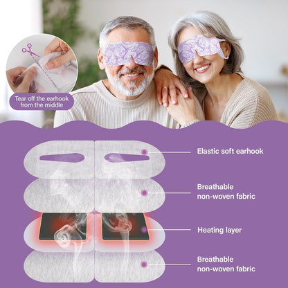 16 Packs Steam Eye Mask,Warm Eye Compress for Dry Eyes Sleep Mask,Hot Auto Heated Eye Masks Relaxing Items for Women Moist Heat for Eyes Soothing Eye Fatigue,Disposable EyeMask for SPA Essentials