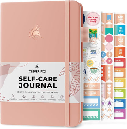 Clever Fox Self-Care Journal – Daily Reflection Notebook – Mental Health & Personal Development Planner, Meditation & Mood Log, A5 (Aquamarine)