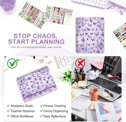 Planner 2026-2027, Weekly and Monthly Calendar Planner, JUL 2026 - JUN 2027 | A5(6.3'' x 8.5''), Hardcover, Agenda Book, Sprial Bound, Inner Pocket, Office and School Use