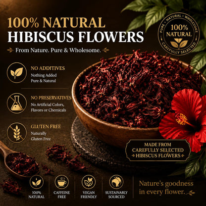 WOTIHA Premium 80 Hibiscus Flower Tea Bags (Flor de Jamaica) - 100% Natural, Tart & Refreshing, Hot or Ice Tea - Rich in Antioxidants, Sugar-Free Caffeine-Free Non-GMO Vegan Gluten-Free.