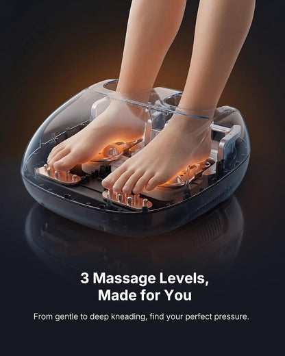 KNQZE Shiatsu Foot Massager with Heat, Compression, Deep Kneading Foot Massage for Plantar Fasciitis Relief, Remote Control, Multi Massage Modes, Auto Shut-Off Timer, FSA Eligible, Gifts for Women Men