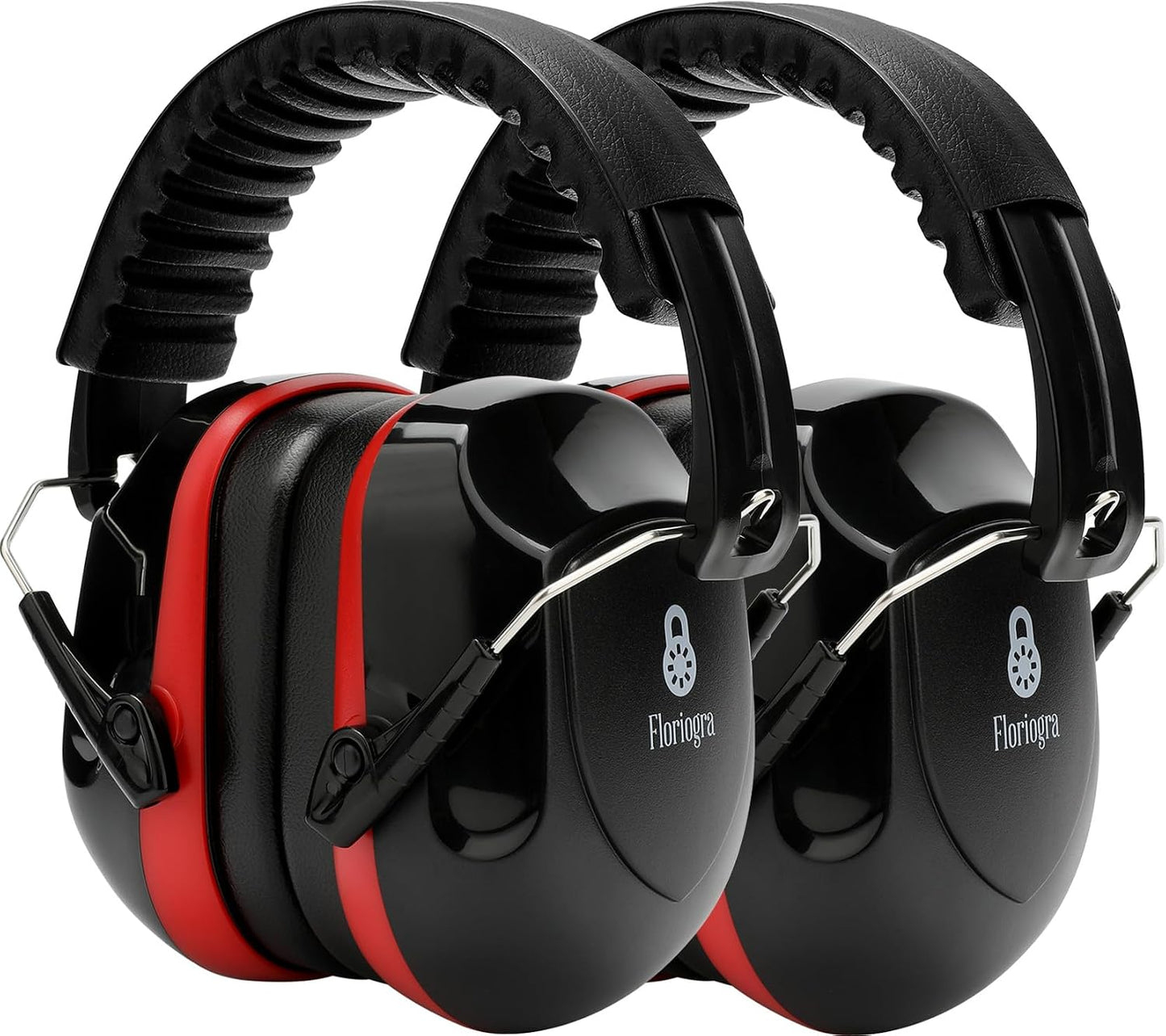 Floriogra 2 Pack 34dB Noise Canceling Headphones For Shooting, Hearing Protection Earmuffs, Ear Protection Headphones, Thickened Headband Ear Muff For Noise Reduction for Shooting, Construction,Mowing