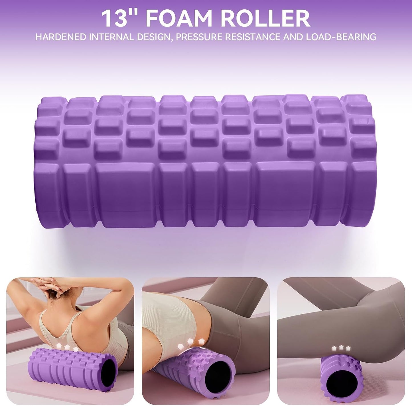 Krightlink Foam Roller High Density 13" Patented Exercise Roller for Deep Tissue Muscle Massage, Muscle Massage and Myofascial Trigger Point Release, Relieves Muscle Pain, Improves Mobility (Orange)