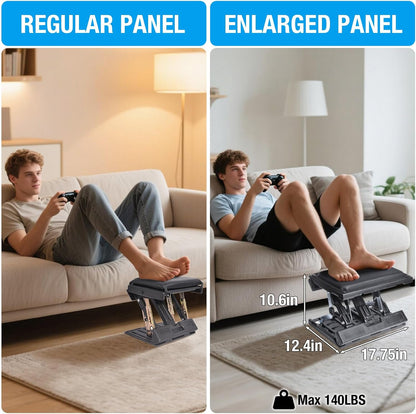 Scalebeard Foot Rest for Under Desk at Work,Height Adjustable Infinite Angle Ergonomic Foldable Footrest for Office, Gaming,Computer, Removable Pad Desk Foot Stool with Massage Beads,for All Seasons