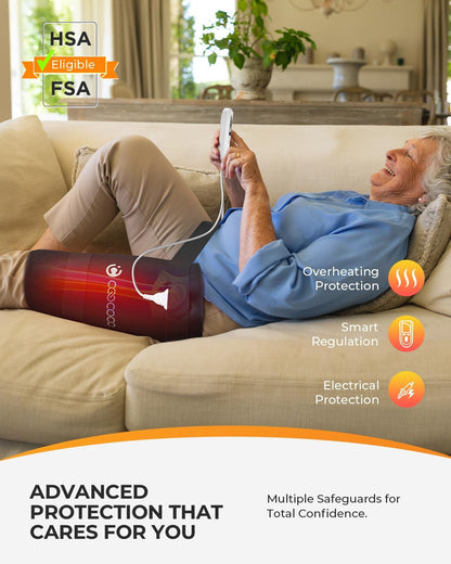 CooCoCo 17x33 Large Heating Pad for Back, HSA Approved Items for Mom Dad, Electric Heated Pad for Neck Shoulders Period Cramps, FSA Eligible Heat Pad, Auto Off, 10ft Cord