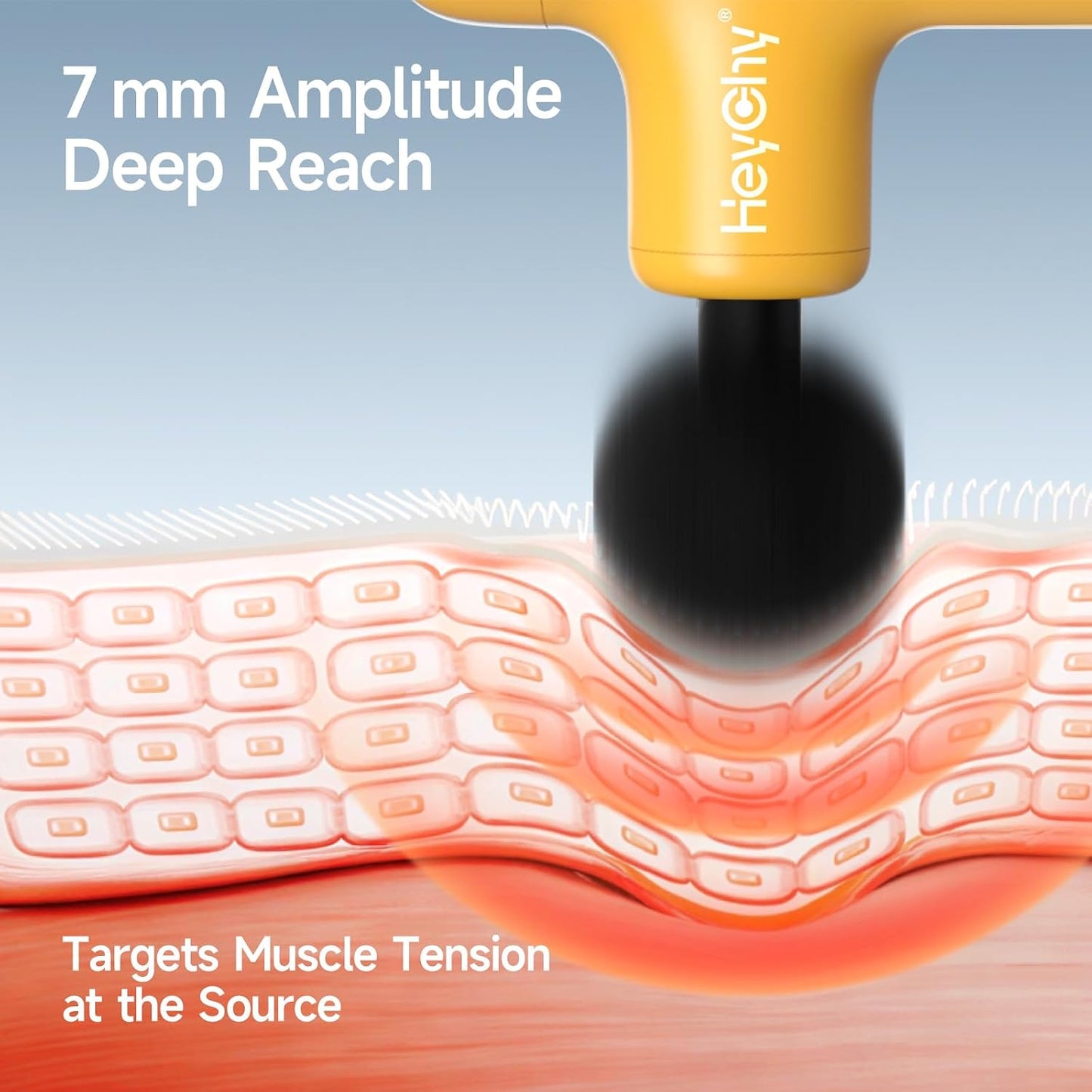 HEYCHY Super Mini Massage Gun Deep Tissue, Handheld Muscle Massager with 4 Heads, Percussion Travel Size Massager Gun FSA Eligible for Men Women Back Relief, Quiet for Home, Gym, Office, HSA, Black