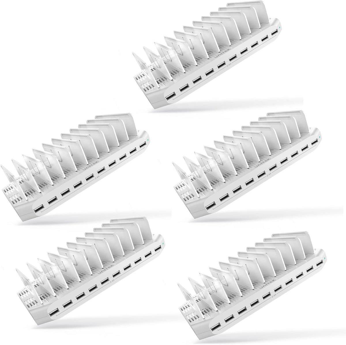 Unitek 10-Port Charging Station, USB Charger Organizer for Multiple Device