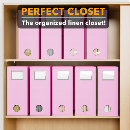 SpaceAid Bed Sheet Organizer and Storage, Foldable Sheet Organizer with Window for Linen Closet, Set Folder Keeper for Queen & King Size Bedding Storage (Black)