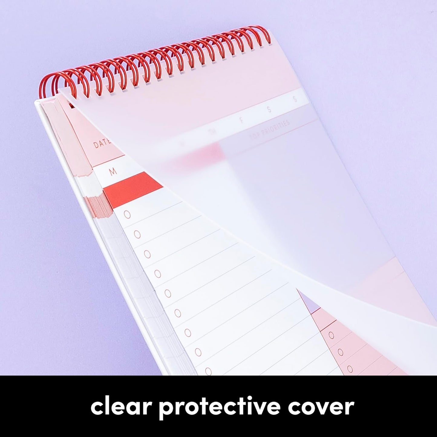 PAPERAGE To Do List Notepad, Daily To Do List Notebook, 60 Double-sided Tear-off Sheets, 1 Pack, 6.5" x 9.5", Undated Daily Planner Checklist for Office, School or Home (Pastel Rainbow Stripe)