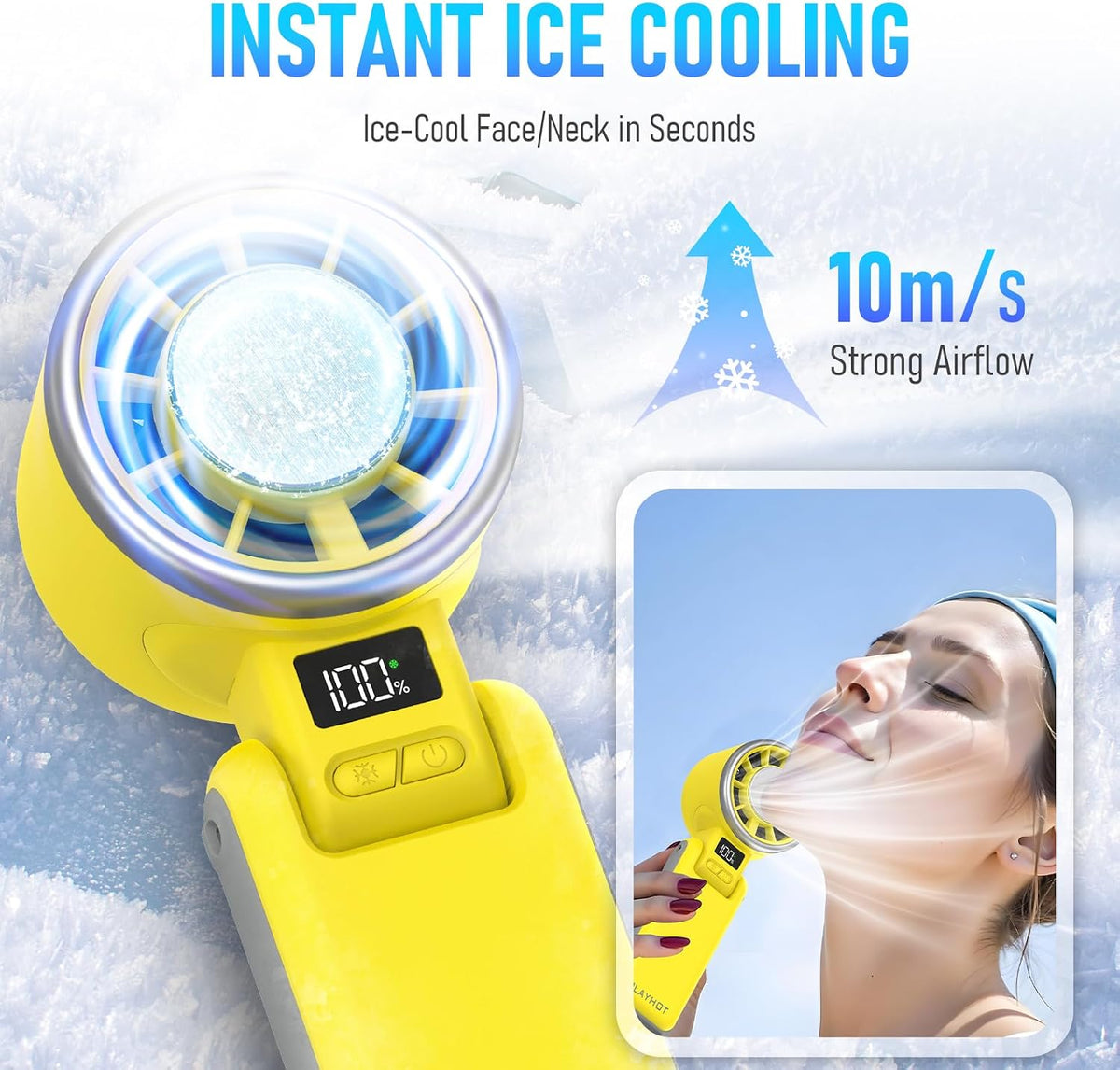 PlayHot Portable Handheld Cooling Fan, Travel Essentials, Gifts for Women