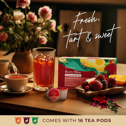 Berry Bliss Tea Pod 16 Count - 100% Natural Caffeine Free Herbal Tea
