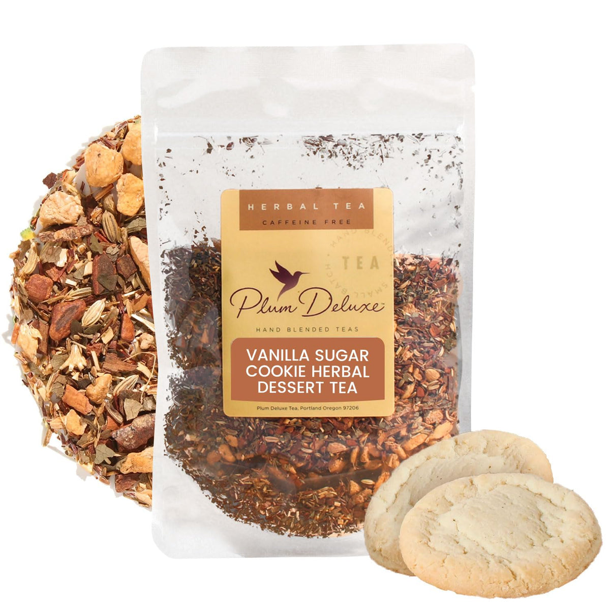 Loose Leaf Tea Sampler – 5 Caffeinated Blends Including Creme Brulee Earl Grey, Peach Oolong, Citrus Mint, Pecan and Floral Black – 75 to 100 Cups – Handcrafted in USA – Plum Deluxe