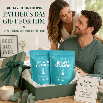 Shower Steamers Aromatherapy 15 Pack, Fathers Gifts, Eucalyptus & Mint Shower Bombs with Natural Essential Oils, Quick Sinus Relief Nasal Congestion, Relaxation Home Spa Gifts for Women Men