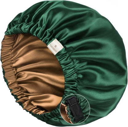 YANIBEST Silk Bonnet Satin Bonnet for Sleeping Women Men, Adjustable Double Layer Hair Bonnet for Curly Braids Reduce Frizz