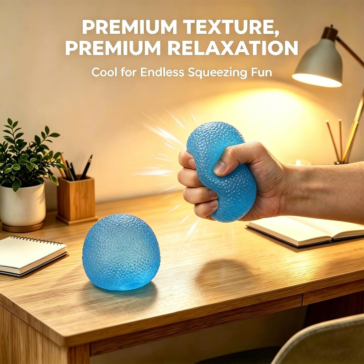 Squishy Fidget Toys for Adults, Stress Balls (Blue)
