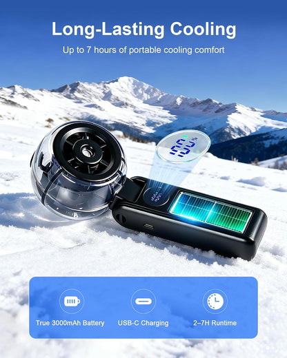 Portable Misting Fan, Rechargeable Handheld Spray Fan