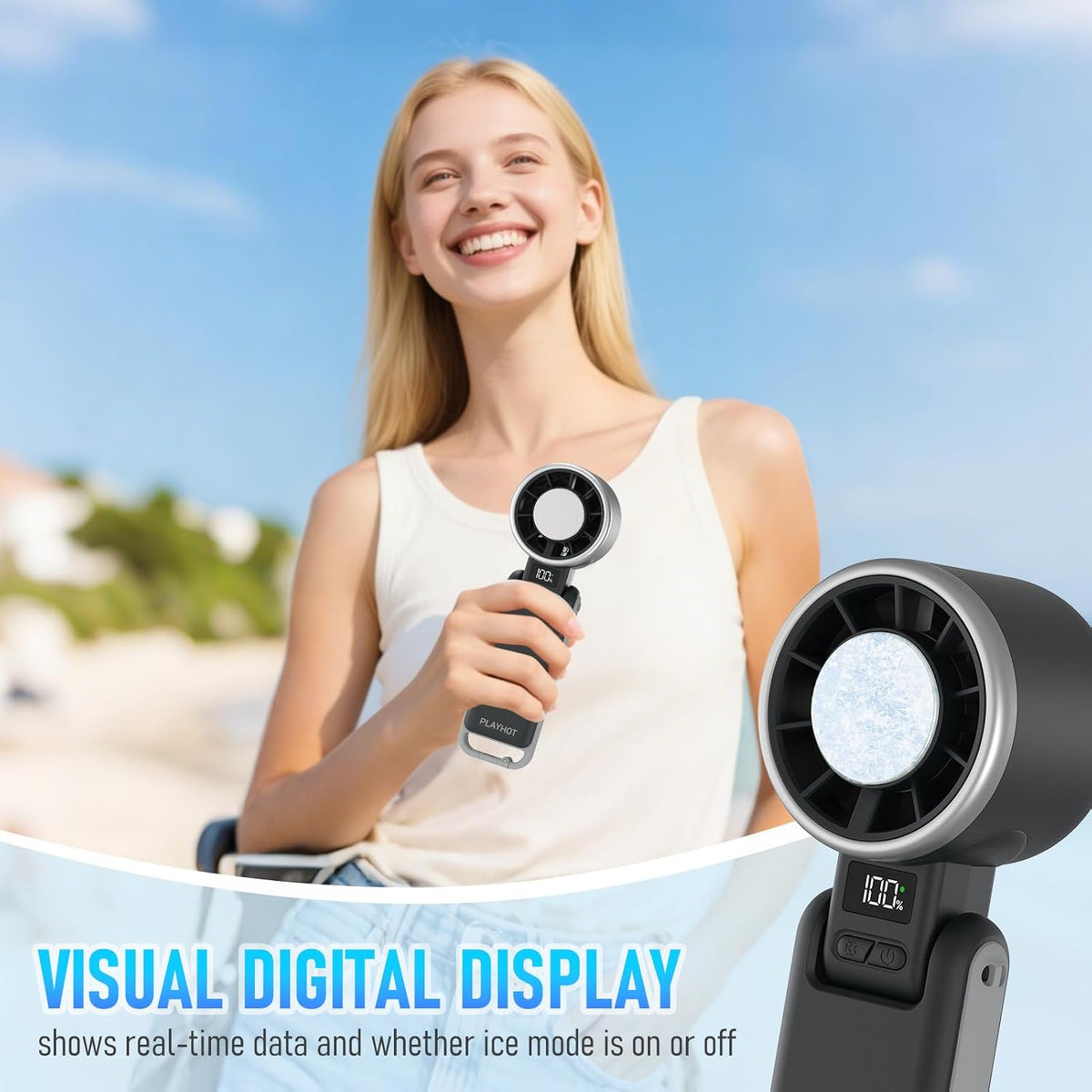 PlayHot Portable Handheld Cooling Fan, Travel Essentials, Gifts for Women
