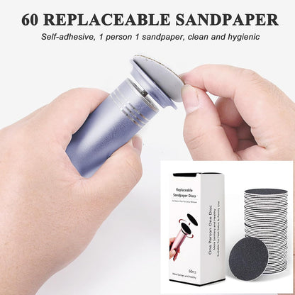 Upgraded Electric Callus Remover for Feet 1200RPM, Adjustable Speed Professional Electric Foot Sander Foot Grinder Heel File Pedicure Tool for Women Men Cracked Dead Skin, 60 Sandpaper Discs, Black