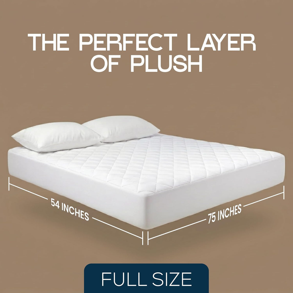 Queen Mattress Pad, Quilted Mattress Protector Topper fits 16" Deep Pocket