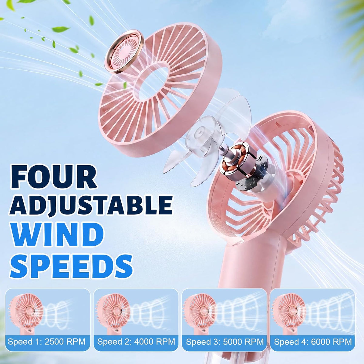 12Pack Mini Misting Fan Portable Handheld Fan with Water Spray