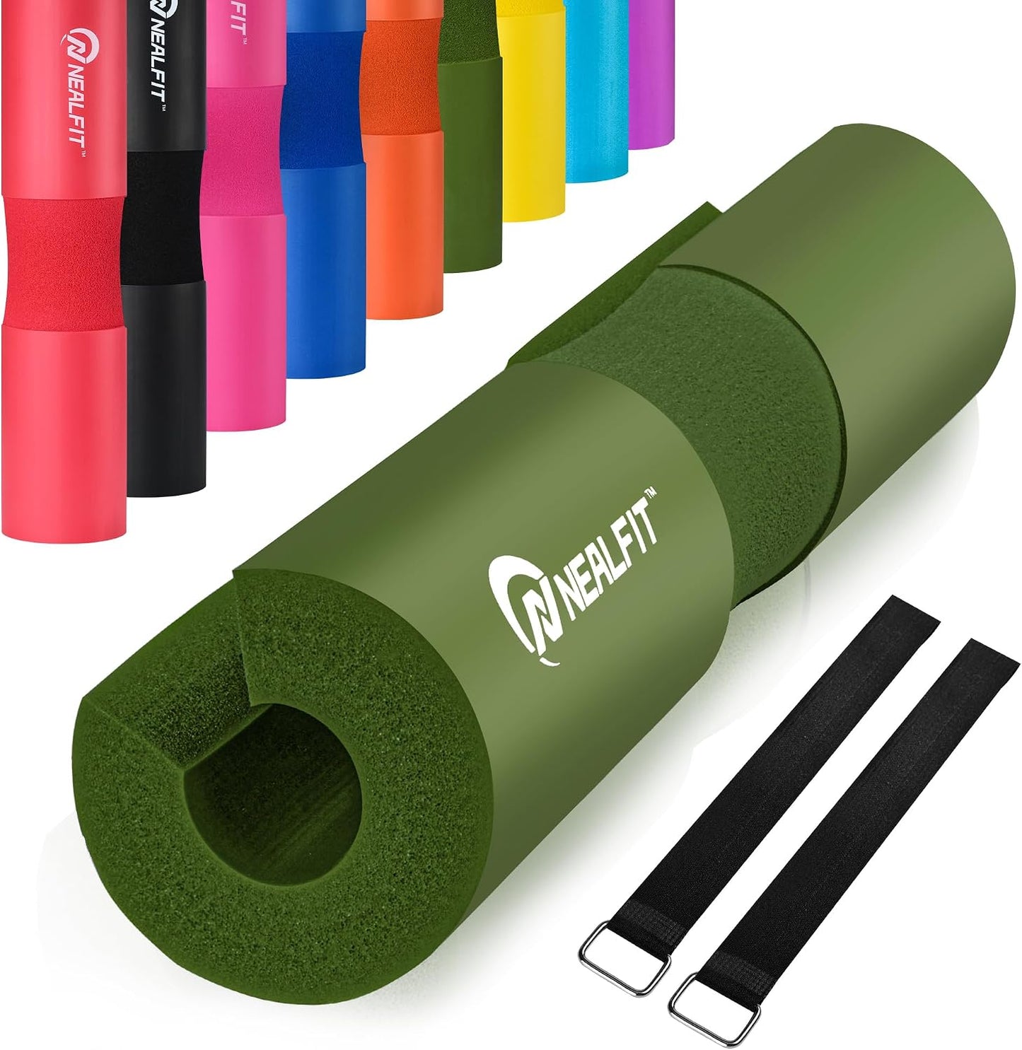 NEALFIT Barbell Pad Squat Pad for Squats—Squat Bar Pad—Great for Weightlifting,Lunges and Hip Thrusts—Foam Sponge Pad—Fit Standard and Olympic Bars Perfectly
