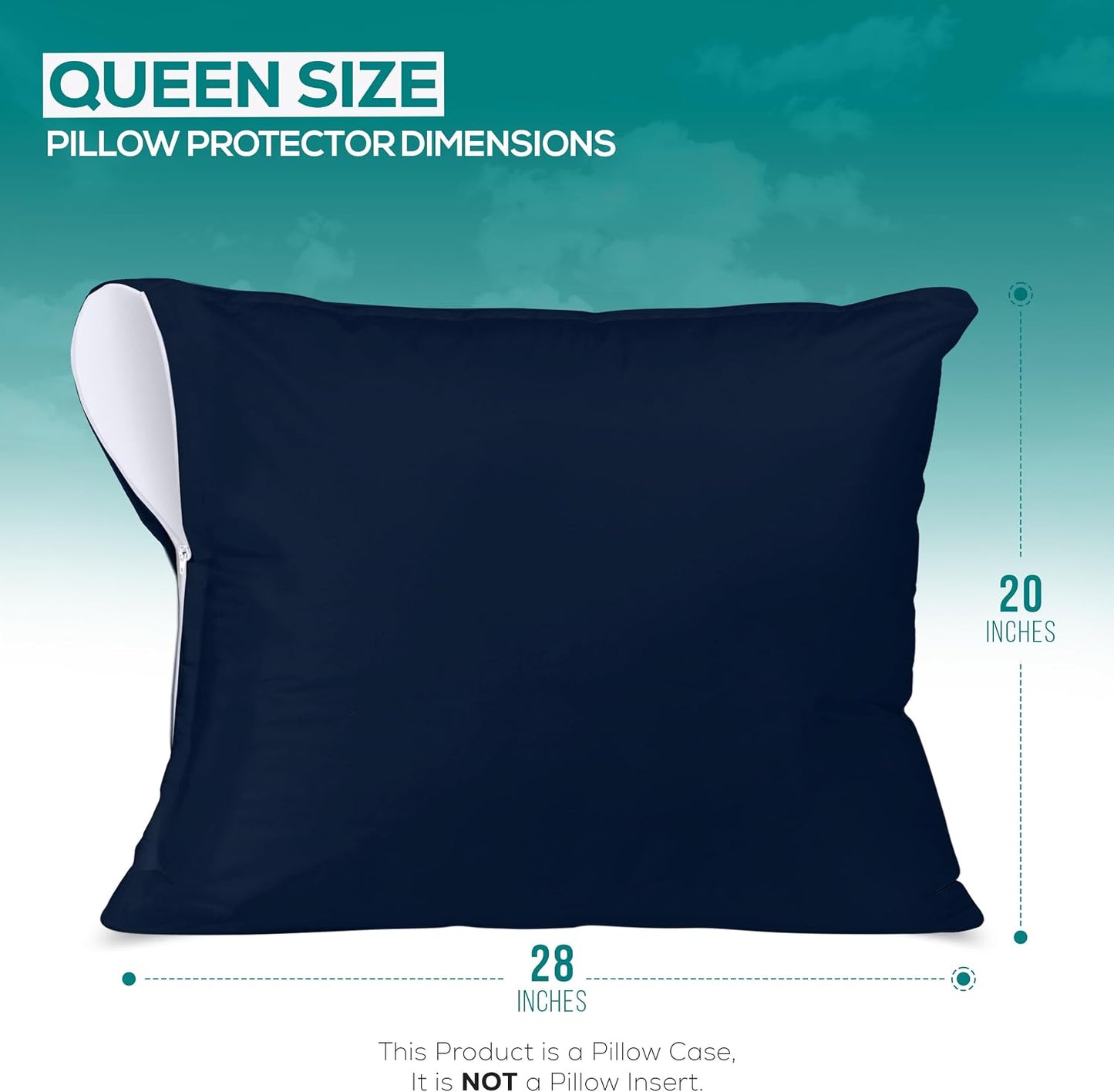 Utopia Bedding Premium 100% Waterproof Pillow Protectors with Zipper Standard Size (Set of 4), Bed Bug and Dust Mite Proof Zippered Pillow Covers, Pillow Encasement Cases, Gray