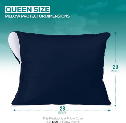 Utopia Bedding Premium 100% Waterproof Pillow Protectors with Zipper Standard Size (Set of 4), Bed Bug and Dust Mite Proof Zippered Pillow Covers, Pillow Encasement Cases, Gray