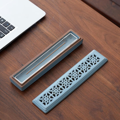 CEREMONY Incense Holder for Sticks, Ceramic Insence-Stick Holder Ash Catcher, Incense Holder Timkburner for Meditation Yoga Spa Room Incense Holder (Lever Brown)
