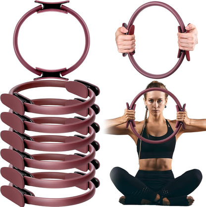 Syhood Pilates Ring 11. 81 Inch Pilates Circle Yoga Ring Magic Lightweight Flexible Workout Equipment for Fitness Physical Therapy Resistance Exercise Arms Legs