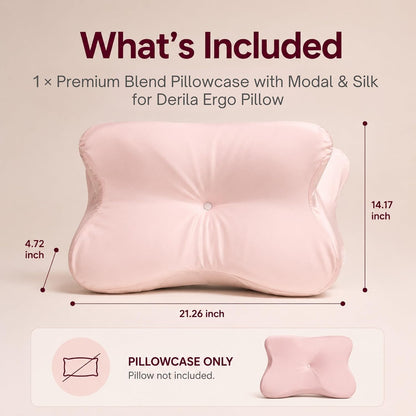 Derila Ergo Cervical Neck Pillow for Sleeping Pillow Contour Memory Foam Pillows for Back, Side Sleeper Pillows 21.25 x 14.17 x 4.72 inches