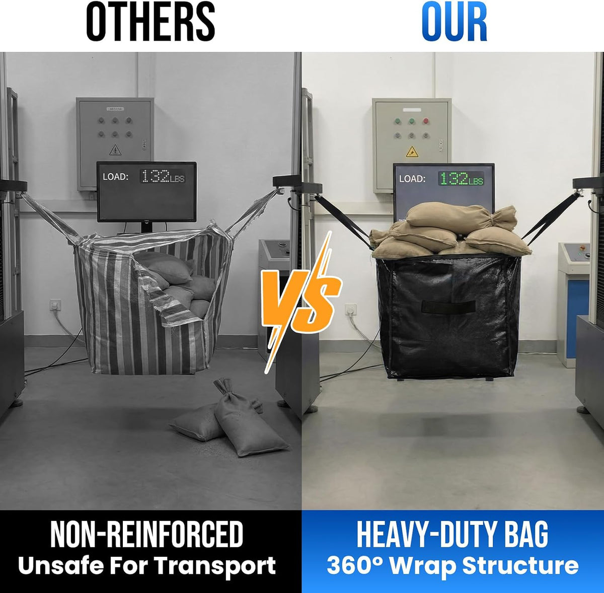 TAILI Blue Extra Large Moving Bags,Storage Bags with Visible Window