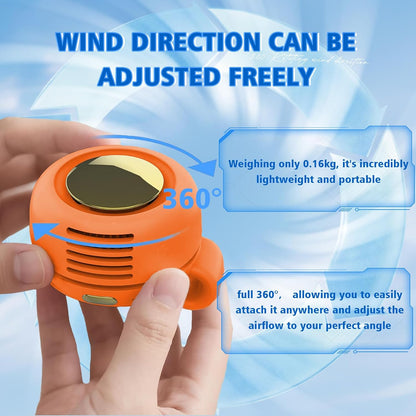 Portable Fan,Clip On Waist Bladeless, Ultra-Quiet Personal Mini Neck Fan