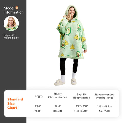 Giggling Getup Wearable Blanket Hoodie for Adults Gifts for Teen Girls Sister Women Sherpa Fleece Printed Hooded Blanket Sweatshirt Warm Cozy with Pocket & Sleeves Beige Cat