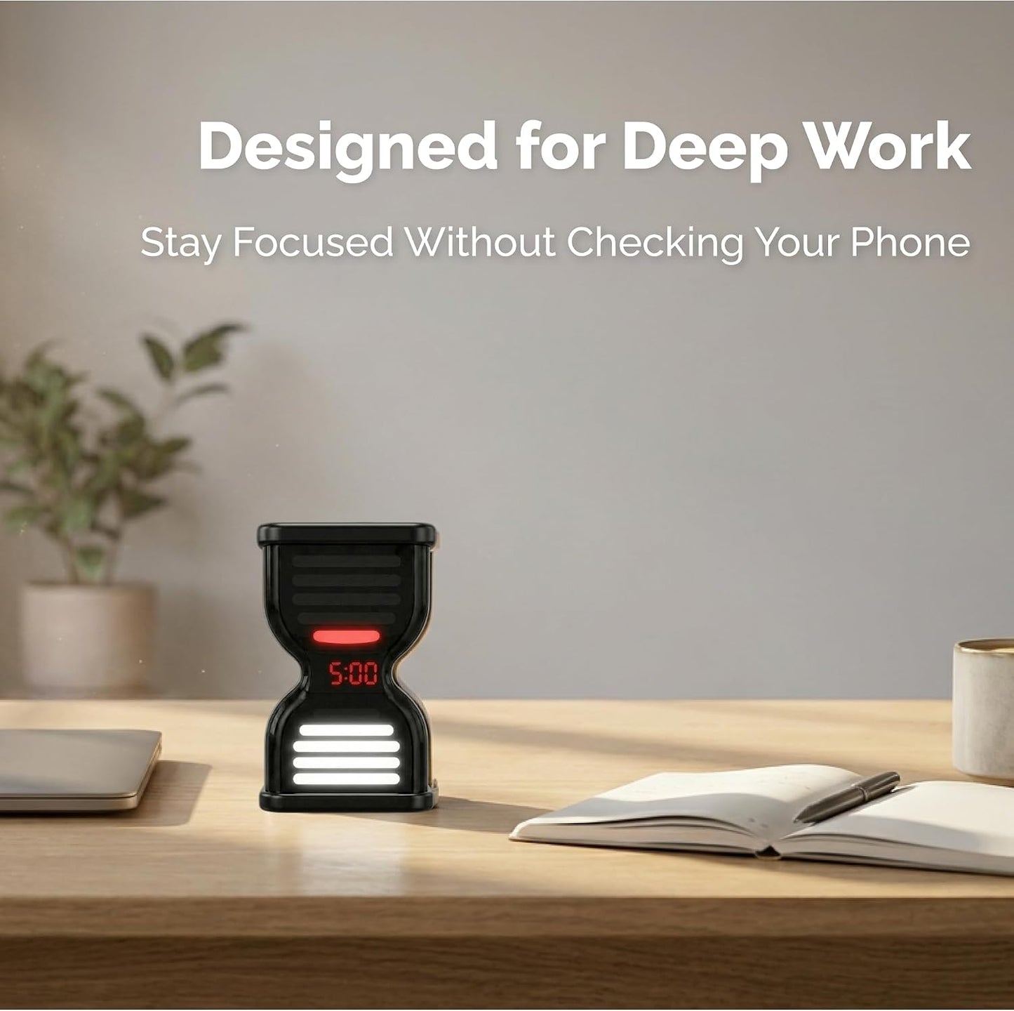 Pomodoro Timer for Productivity, Visual Countdown with Light Flow, Flip Timer 25/5 min, Custom Countdown Count-up, USB-C Rechargeable, Silent, Study for Kids Students ADHD Gift Work Classroom Office