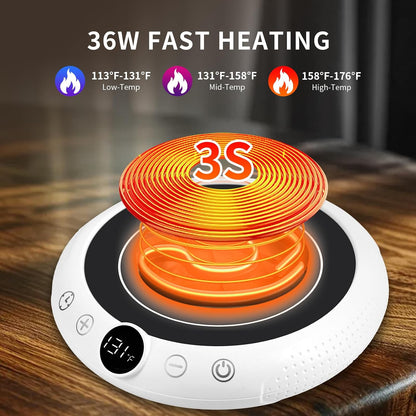 Coffee Mug Warmer, Valentines Day Gifts for Her Wife Girlfriend Daughter Him, Electric Cup Warmer for Desk, Candle Warmer Plate 8-Temp Setting & 1-12H Timer, Birthday Gifts for Women Men